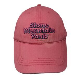 Stone Mountain Park Strapback Hat Pink OS Adjustable Embroidered Jacobson Hat